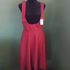 Size 6 Medium Red Jumper, Overall Skirt